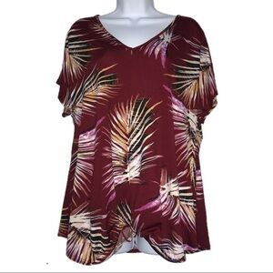 Coco’s Clozet Stretch Twisted Front VNeck Top L